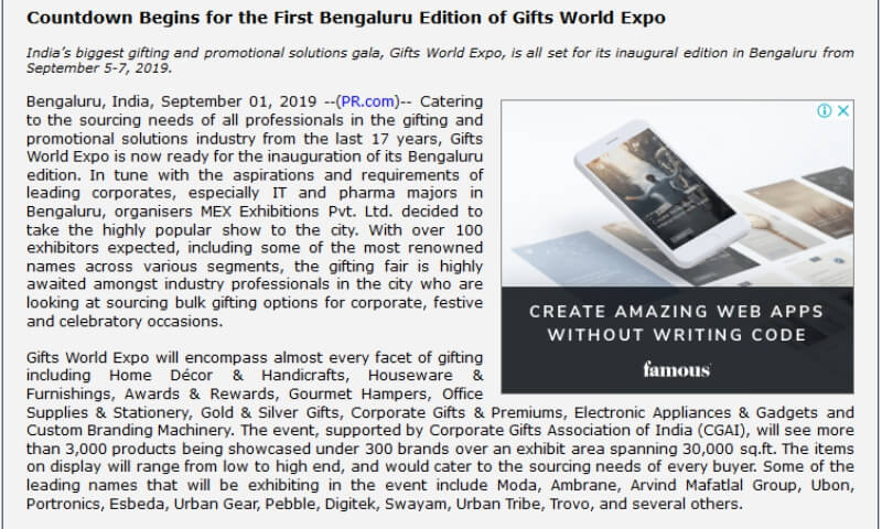 Countdown Begins for the First Bengaluru Edition of Gifts World Expo