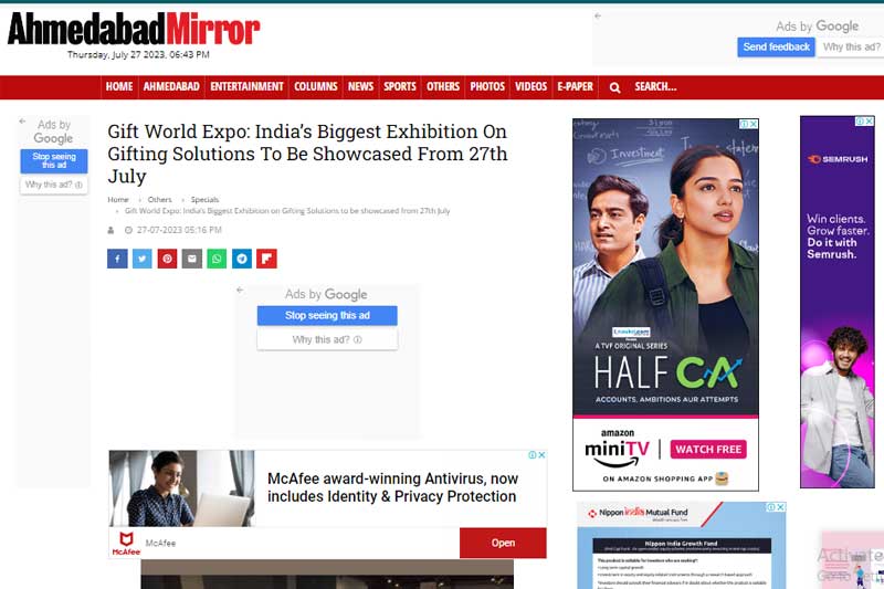 Gift World Expo: India’s Biggest Exhibition On Gifting Solutions To Be Showcased From 27th July