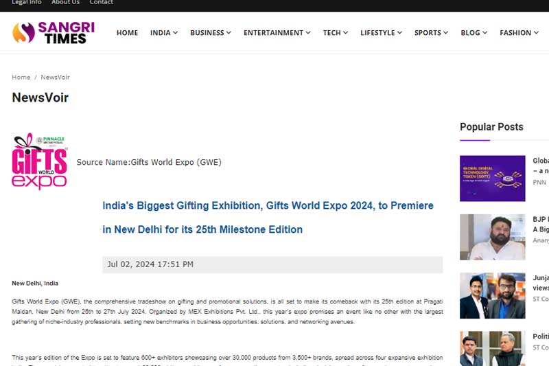 India’s Biggest Gifting Exhibition, Gifts World Expo 2024, to premiere in New Delhi for its 25th Milestone Edition