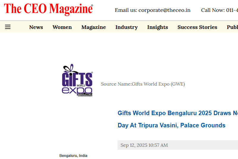 Gifts World Expo Bengaluru 2025 Draws Nearly 3450 Visitors on Opening Day at Tripura Vasini, Palace Grounds