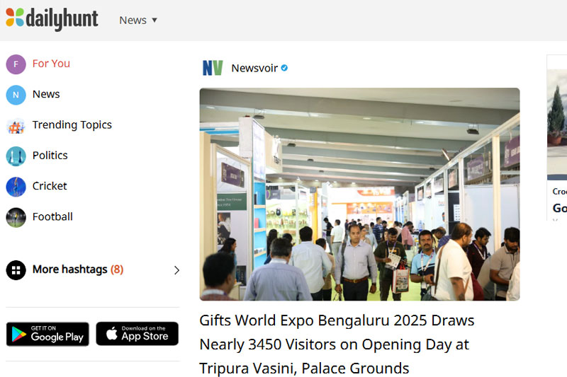 Gifts World Expo Bengaluru 2025 Draws Nearly 3450 Visitors on Opening Day at Tripura Vasini, Palace Grounds