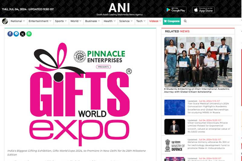 India’s Biggest Gifting Exhibition, Gifts World Expo 2024, to premiere in New Delhi for its 25th Milestone Edition