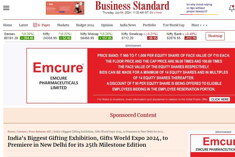 India’s Biggest Gifting Exhibition, Gifts World Expo 2024, to premiere in New Delhi for its 25th Milestone Edition Publication: Business Standard