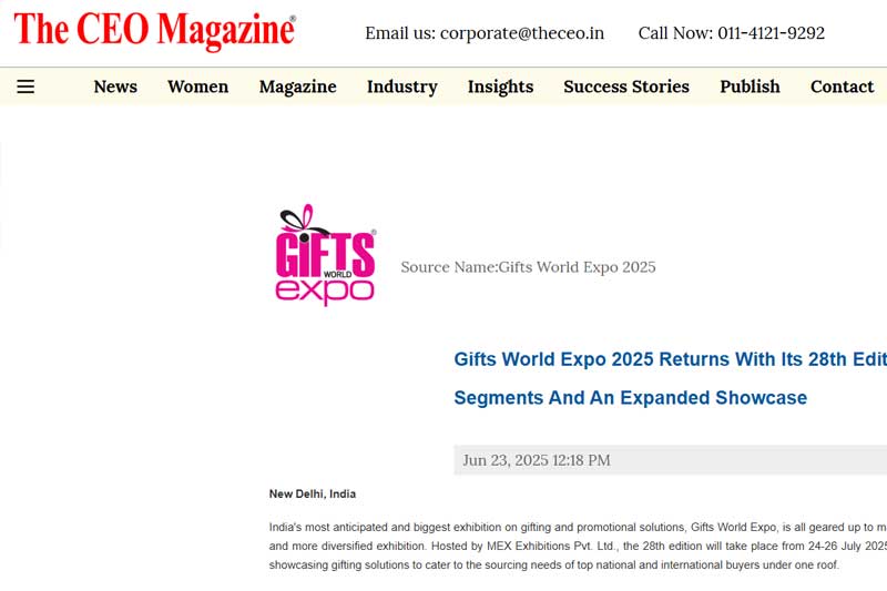 Gifts World Expo 2025 Returns with its 28th Edition, Featuring Focused Segments and an Expanded Showcase