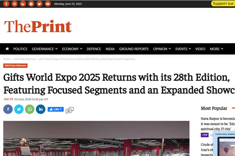 Gifts World Expo 2025 Returns with its 28th Edition, Featuring Focused Segments and an Expanded Showcase