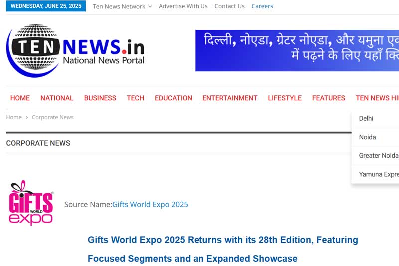 Gifts World Expo 2025 Returns with its 28th Edition, Featuring Focused Segments and an Expanded Showcase