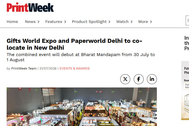Gifts World Expo and Paperworld Delhi to co-locate in New Delhi