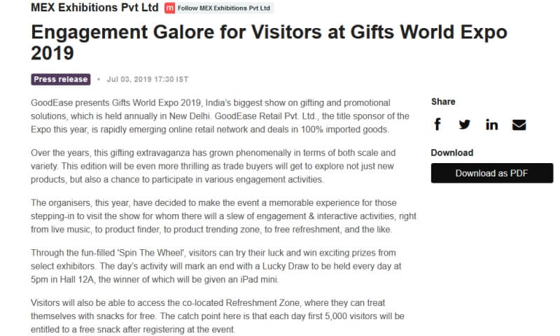 Engagement Galore for Visitors at Gifts World Expo 2019